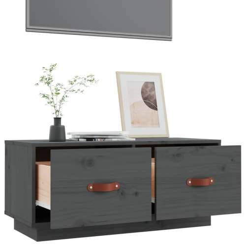 TV ormarić sivi 80 x 34 x 35 cm od masivne borovine - Siva 1 Cijena