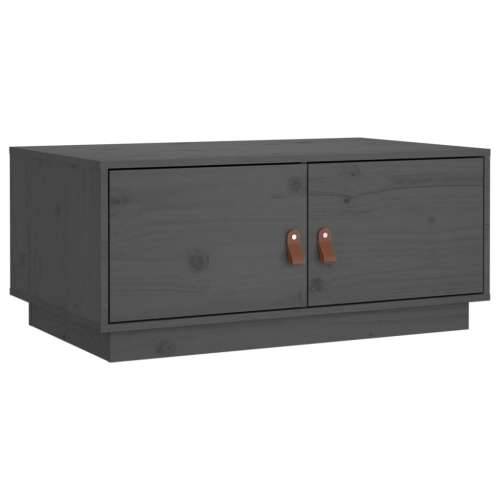 Stolić za kavu sivi 80 x 50 x 35 cm od masivne borovine - Siva 1 Cijena