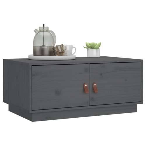 Stolić za kavu sivi 80 x 50 x 35 cm od masivne borovine - Siva 1 Cijena