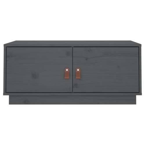 Stolić za kavu sivi 80 x 50 x 35 cm od masivne borovine - Siva 1 Cijena