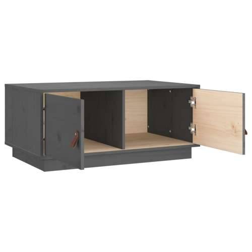 Stolić za kavu sivi 80 x 50 x 35 cm od masivne borovine - Siva 1 Cijena