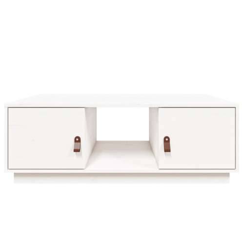 Stolić za kavu bijeli 100 x 50 x 35 cm od masivne borovine - Bijela 1 Cijena