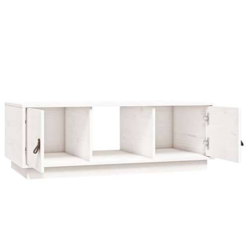 Stolić za kavu bijeli 100 x 50 x 35 cm od masivne borovine - Bijela 1 Cijena