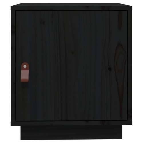 Noćni ormarić crni 40 x 34 x 45 cm od masivne borovine - Crna 1 Cijena