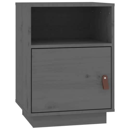 Noćni ormarići 2 kom sivi 40 x 34 x 55 cm od masivne borovine - Siva 2 Cijena