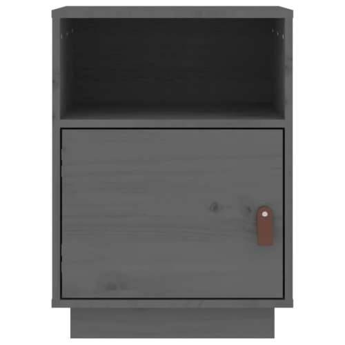 Noćni ormarići 2 kom sivi 40 x 34 x 55 cm od masivne borovine - Siva 2 Cijena