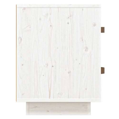 Noćni ormarić bijeli 40 x 34 x 45 cm od masivne borovine - Bijela 1 Cijena