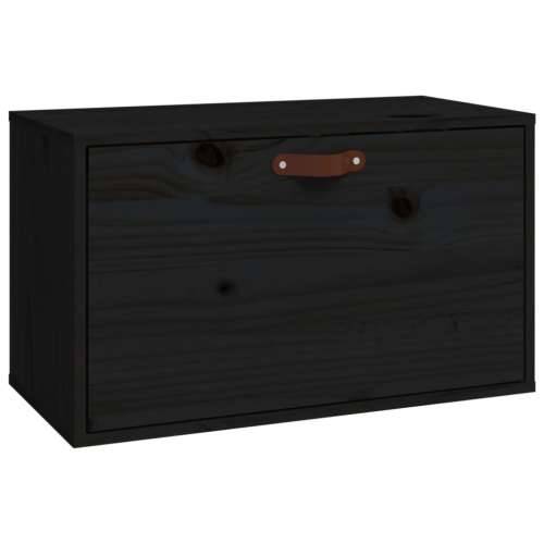 Zidni ormarić crni 60 x 30 x 35 cm od masivne borovine - Crna 1 Cijena