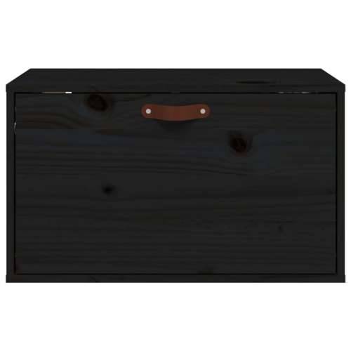 Zidni ormarić crni 60 x 30 x 35 cm od masivne borovine - Crna 1 Cijena