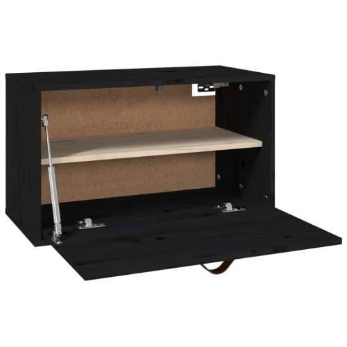 Zidni ormarić crni 60 x 30 x 35 cm od masivne borovine - Crna 1 Cijena
