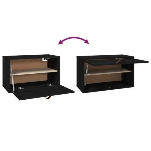 Zidni ormarić crni 60 x 30 x 35 cm od masivne borovine - Crna 1 Cijena
