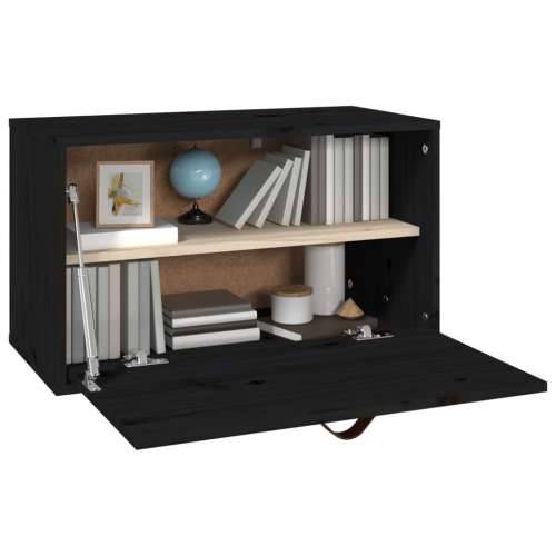 Zidni ormarić crni 60 x 30 x 35 cm od masivne borovine - Crna 1 Cijena