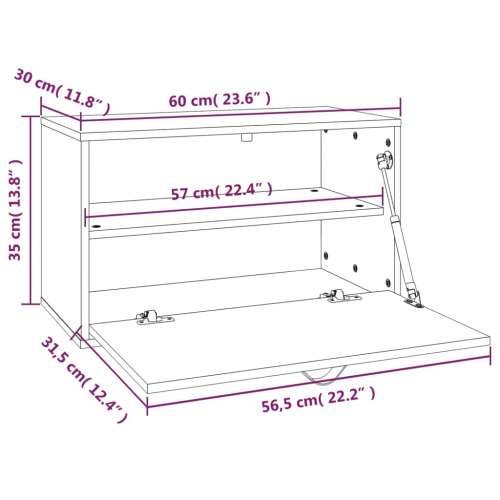 Zidni ormarić crni 60 x 30 x 35 cm od masivne borovine - Crna 1 Cijena