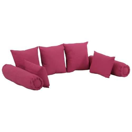 7-dijelni set ukrasnih jastuka od tkanine ružičasti Cijena