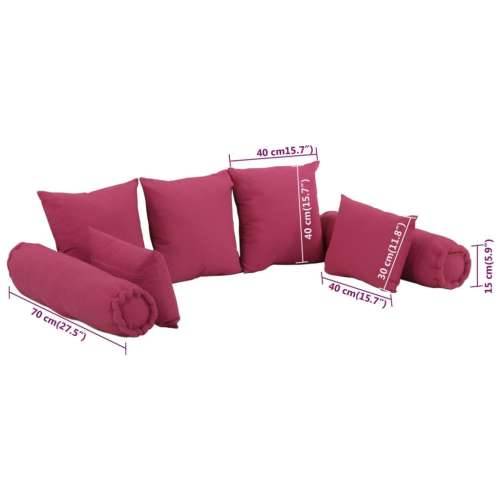 7-dijelni set ukrasnih jastuka od tkanine ružičasti Cijena