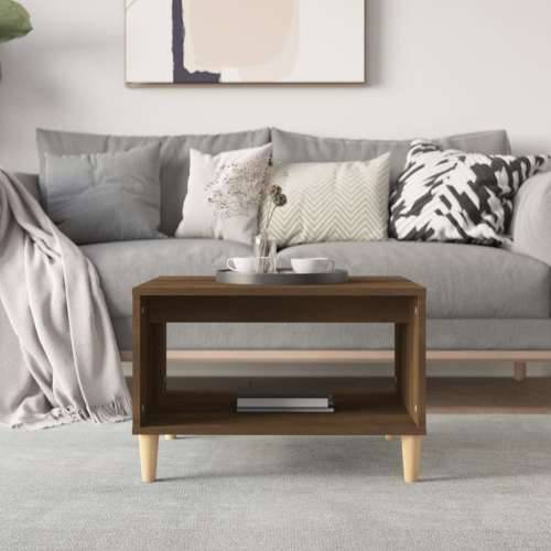 Stolić za kavu smeđa boja hrasta 60x50x40 cm konstruirano drvo - Smeđi hrast 1 Cijena
