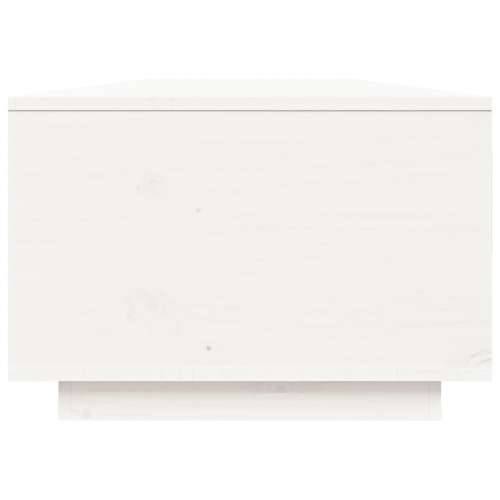 Stolić za kavu bijeli 80 x 50 x 35,5 cm od masivne borovine - Bijela 1 Cijena
