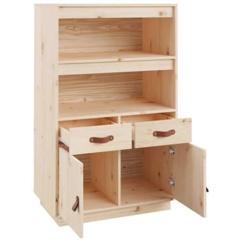 Visoka komoda 67 x 40 x 108,5 cm od masivne borovine - Prirodna 1 Cijena