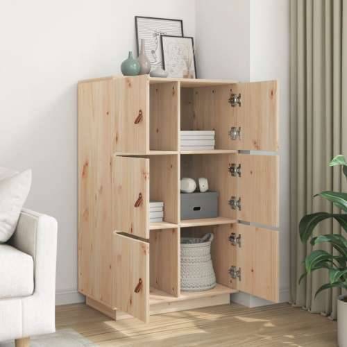 Visoka komoda 67 x 40 x 108,5 cm od masivne borovine - Prirodna 1 Cijena