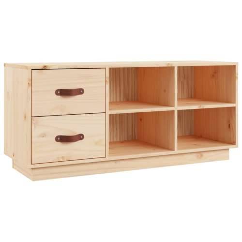 Klupa za cipele 100 x 34 x 45 cm od masivne borovine - Prirodna 1 Cijena