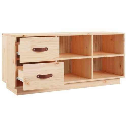 Klupa za cipele 100 x 34 x 45 cm od masivne borovine - Prirodna 1 Cijena