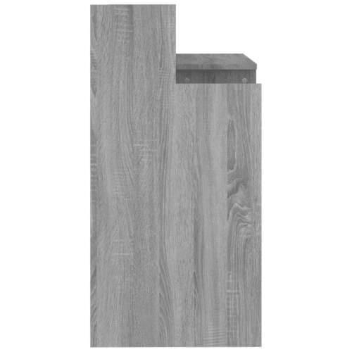 Radni stol s LED svjetlima siva boja hrasta 97x45x90 cm drveni - Sivi hrast sonoma Cijena
