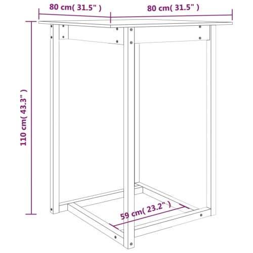 Barski stol 80 x 80 x 110 cm od masivne borovine - Prirodna 80 x 80 x 110 cm 1 Cijena