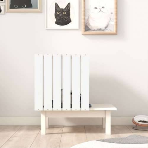 Kućica za mačke bijela 60 x 36 x 60 cm od masivne borovine - Bijela Cijena