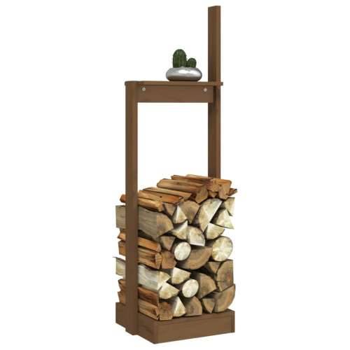 Držač za drva - Držač za cjepanice boja meda 33,5x30x110 cm od masivne borovine - boja meda Cijena