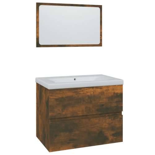 Set kupaonskog namještaja boja hrasta konstruirano drvo - Dimljeni hrast 60 x 38.5 x 45 cm 1 2 Cijena