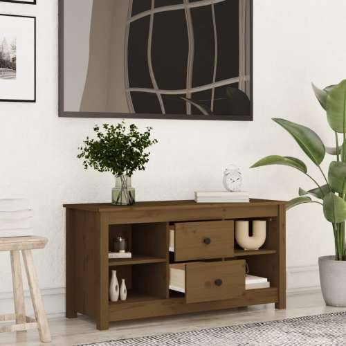 TV ormarić boja meda 103 x 36,5 x 52 cm od masivne borovine - boja meda 1 Cijena