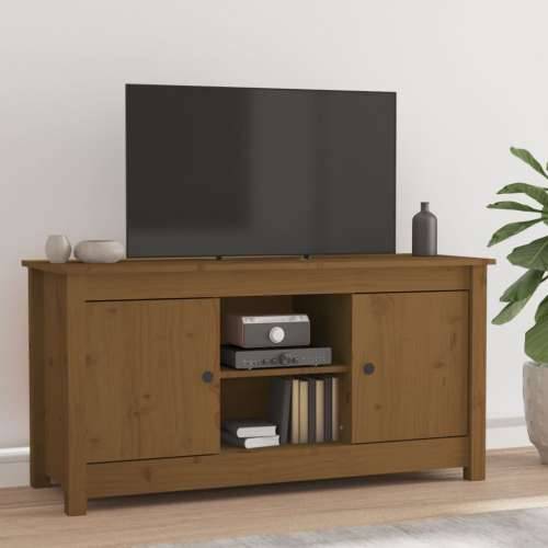 TV ormarić boja meda 103 x 36,5 x 52 cm od masivne borovine - boja meda 1 Cijena