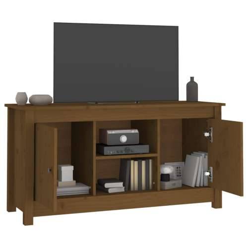 TV ormarić boja meda 103 x 36,5 x 52 cm od masivne borovine - boja meda 1 Cijena