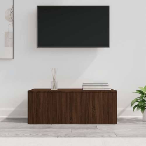 TV ormarić smeđa boja hrasta 80 x 34 x 30 cm konstruirano drvo - Smeđi hrast 1 Cijena