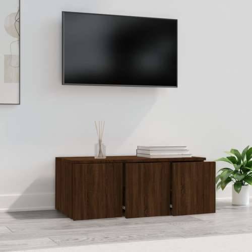 TV ormarić smeđa boja hrasta 80 x 34 x 30 cm konstruirano drvo - Smeđi hrast 1 Cijena