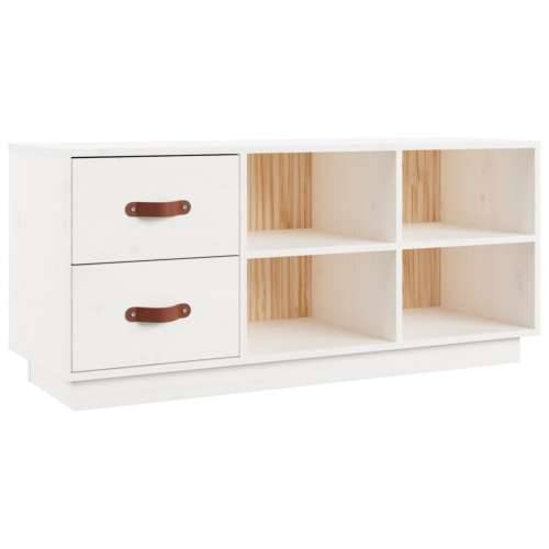 Klupa za cipele bijela 100 x 34x 45 cm od masivne borovine - Bijela 1 Cijena