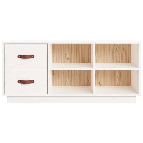 Klupa za cipele bijela 100 x 34x 45 cm od masivne borovine - Bijela 1 Cijena