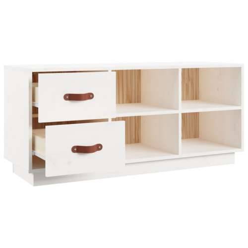 Klupa za cipele bijela 100 x 34x 45 cm od masivne borovine - Bijela 1 Cijena