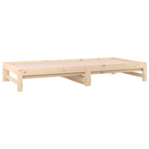 Dnevni ležaj na izvlačenje 2 x (90x190) cm od masivne borovine - Prirodna 90 x 190 cm Cijena