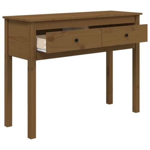 Konzolni stol boja meda 100x35x75 cm od masivne borovine - boja meda 1 100 cm Cijena