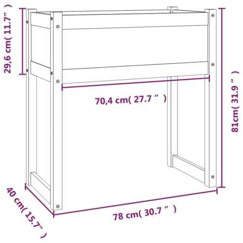 Sadilica smeđa boja meda 78 x 40 x 81 cm od masivne borovine - boja meda 1 Cijena