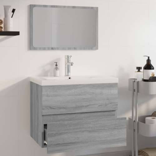 Set kupaonskog namještaja boja hrasta sonome konstruirano drvo - Sivi hrast sonoma 60 x 38.5 x 45 cm Sa slavinom 1 Cijena