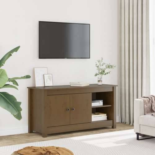 TV ormarić boja meda 103 x 36,5 x 52 cm od masivne borovine - boja meda 1 Cijena