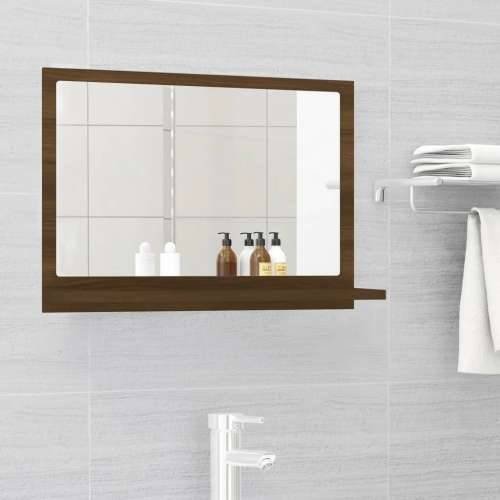 Kupaonsko ogledalo boja smeđeg hrasta 60 x 10,5 x 37 cm drveno - Smeđi hrast 60 x 10.5 x 37 cm 1 Cijena