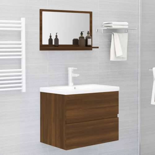 Kupaonsko ogledalo boja smeđeg hrasta 60 x 10,5 x 37 cm drveno - Smeđi hrast 60 x 10.5 x 37 cm 1 Cijena