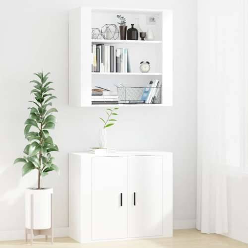 Zidni ormarić bijeli 80 x 33 x 80 cm od konstruiranog drva - Bijela 1 Cijena