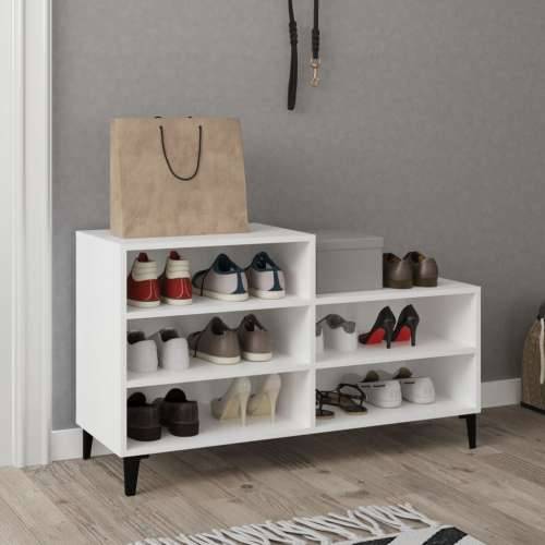 Ormarić za cipele bijeli 102 x 36 x 60 cm od konstruiranog drva - Bijela 1 Cijena