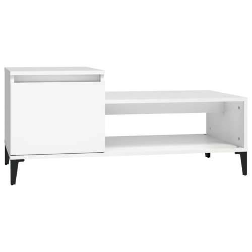 Stolić za kavu bijeli 100 x 50 x 45 cm od konstruiranog drva - Bijela 1 Cijena