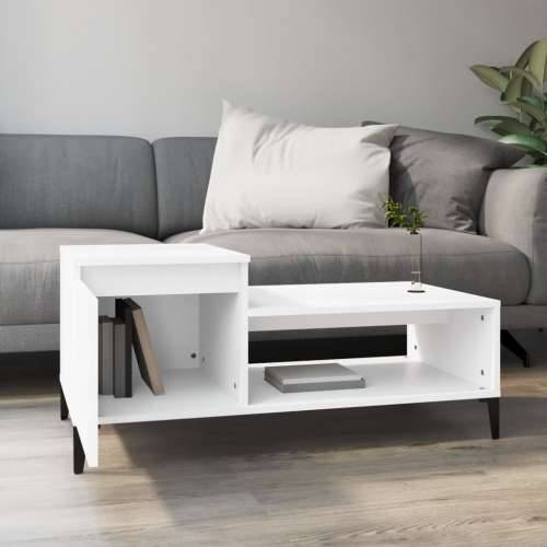 Stolić za kavu bijeli 100 x 50 x 45 cm od konstruiranog drva - Bijela 1 Cijena