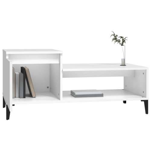 Stolić za kavu bijeli 100 x 50 x 45 cm od konstruiranog drva - Bijela 1 Cijena